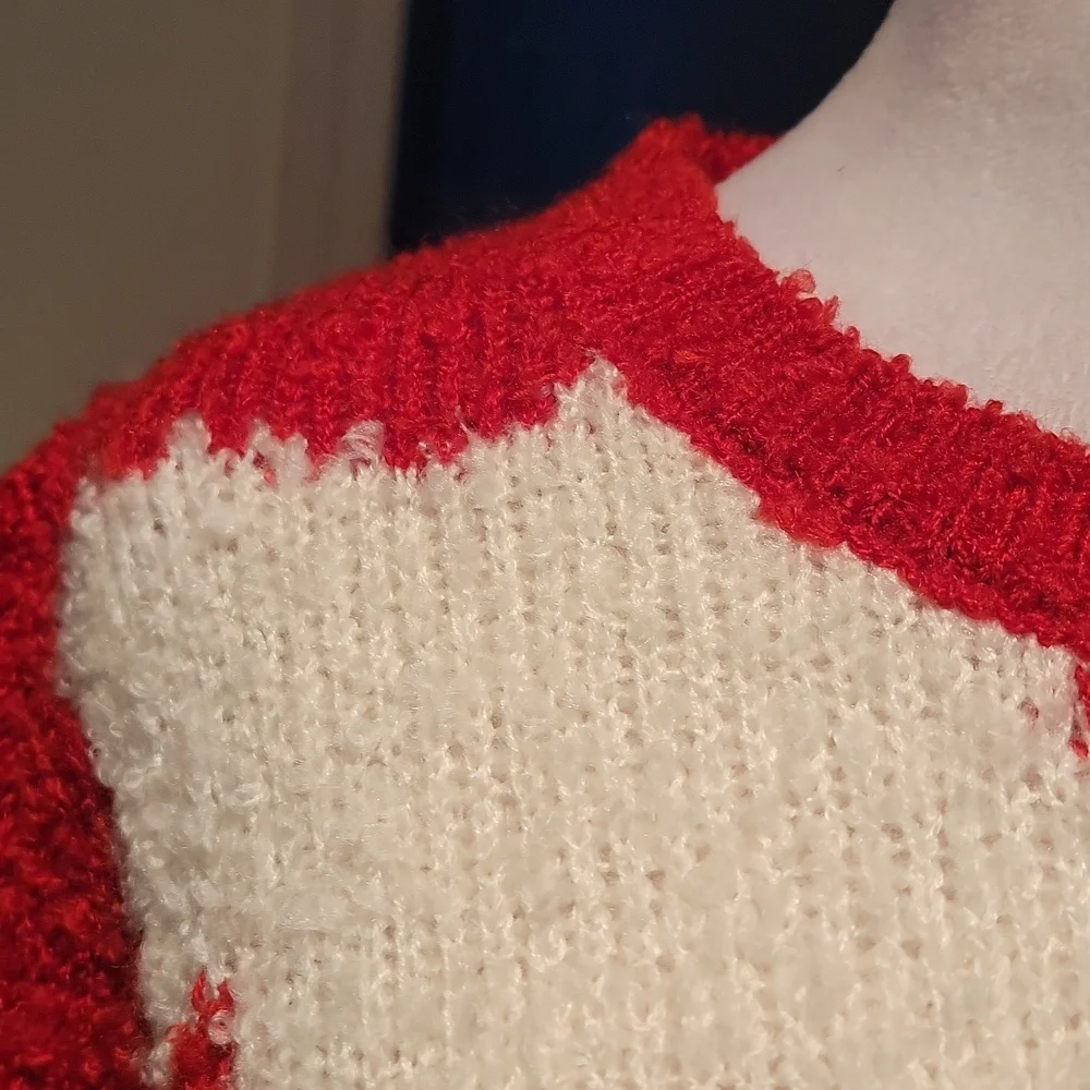 Chanel Uniform 22P Red and White Women's Sweater - Picture 2 of 10